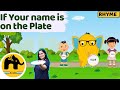 If Your Name Is On The Plate Rhymes LearnoHub Nursery Rhymes