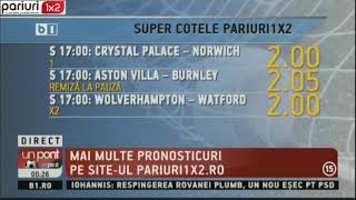 SUPER COTELE PARIURI1X2: 5 pariuri pentru weekend, cote între 2.00 și 10.50!