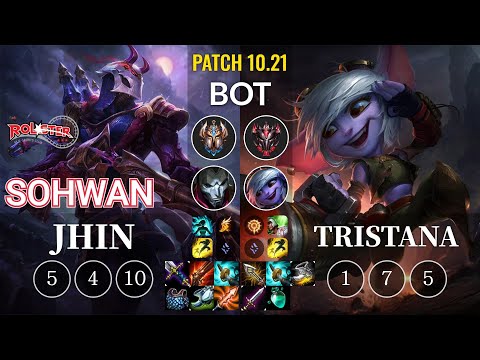 KT SoHwan Jhin vs Tristana Bot - KR Patch 10.21