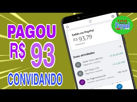 PAGOU R$93,00 no paypal apenas convidando (App VOVA) \Money no Paypal/