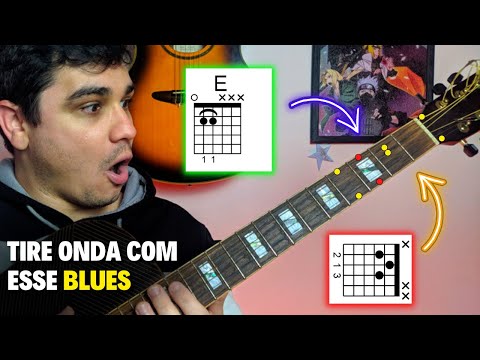 🎸Como tocar BLUES – Aprenda NA PRÁTICA EM 12 MINUTOS e saia tocando! Aula de violão