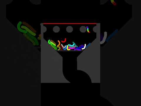 Shutter Crush Worm Survival Race in Algodoo #shorts