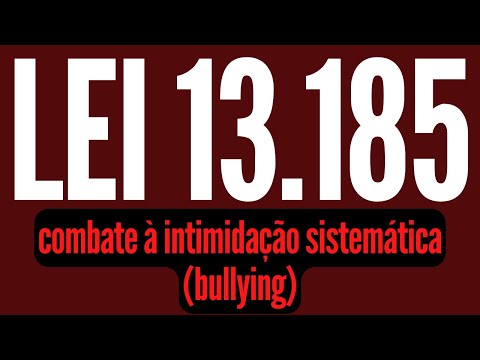 Lei 13.185 institui o programa de combate à intimidação sistemática bullying em Audiobook 🎧📚