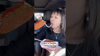 Download lagu Mom vs Daughter Eating Corn Dog #shorts #viral #mukbang mp3