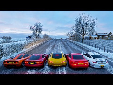 RACHA DE RUA - McLaren F1 VS Porsche 911 GT3 VS SL65 VS Mercedes AMG GTS VS Viper GTS