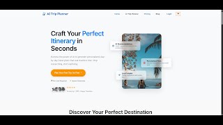 Website Bundle with Lifetime Membership 18 AI Trip Planner Demo
