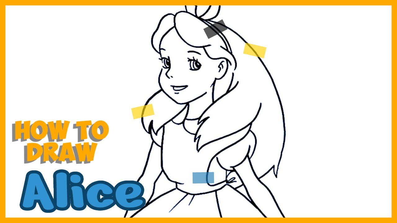 How to Draw Alice in Wonderland | Disney Characters