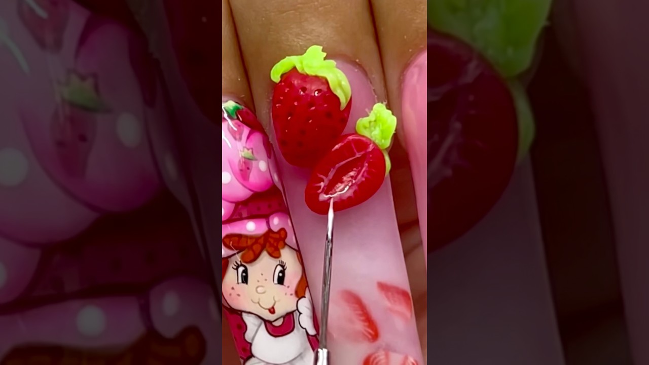 The CUTEST Strawberry Shortcake Nails!🍓🍰💅🏻