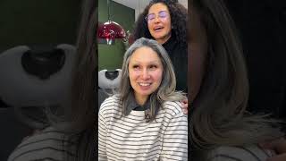 So ein liebe Mensch ist Emma Aus Irak!Danke für das Vertrauen!🥰❤️#greyhair#hairstyle #balayage
