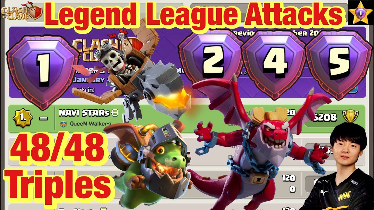 Legend League Attacks April Season Day3 DRAGON RIDER TOTEM With Army Link