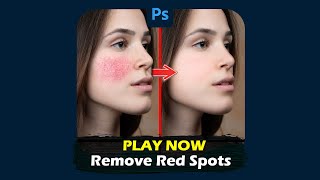 Remove red spots on the skin in Photoshop #shorts #photoshop