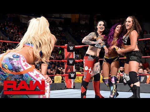 The Riott Squad attack Bayley and Sasha Banks: Raw, April 16, 2018