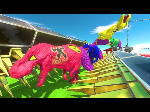 Hulk Ranger T-rex Dinosaurs Rescue Death Run Trap Climb-Animal Revolt Battle Simulator