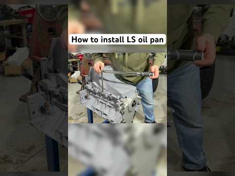 How to install LS oil pan! #rebuild #lsengine #oilpan #diy #enginebuild