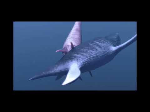 Liopluridon vs giant orthocone!!! Epic battle of sea monsters