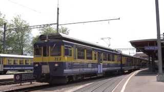 preview picture of video 'Swiss Rail at Interlaken Ost - 2013'