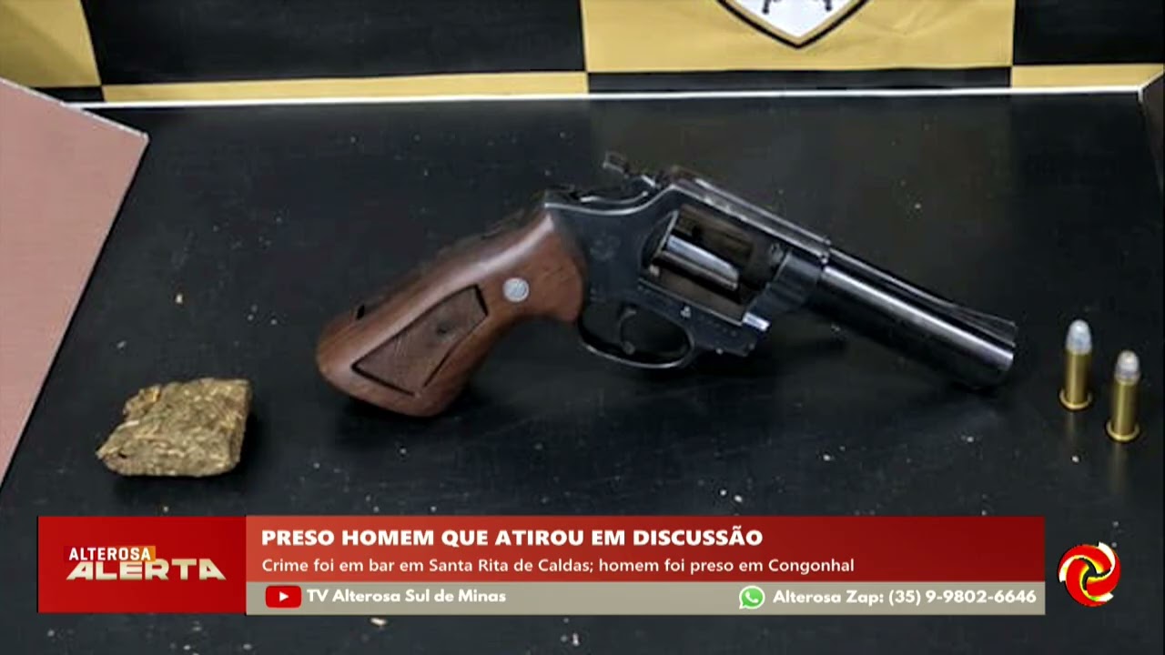 Homem é preso após disparo em bar de Santa Rita de Caldas