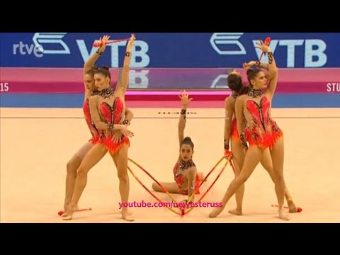 Spain 6 clubs + 2 hoops AA - World Championships Stuttgart 2015