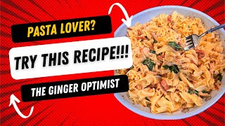 #Creamy Chicken & Spinach Pasta #pastarecipe #rotisseriechicken #leftoverrotisseriechickenrecipe