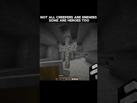 Minecraft but the creeper is the real hero #minecraft #shorts #funny