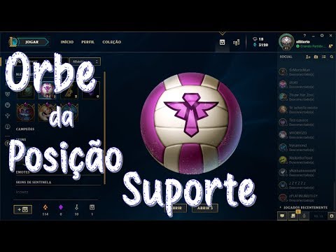 Abrindo Orbes da posição Suporte