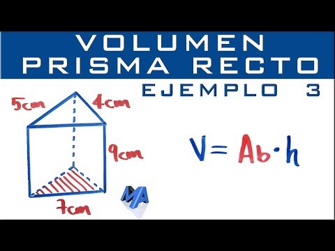 Volume of a right prism | Example 3 triangular base
