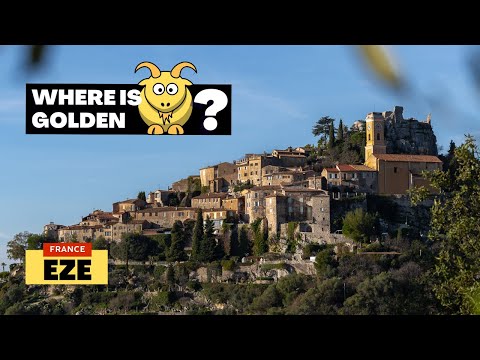 Eze, France - Medieval Village With Golden Goat