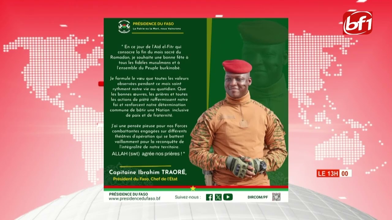 Le Président du Faso souhaite une très bonne fête à tous les musulmans et à l'ensemble des Burkinabè