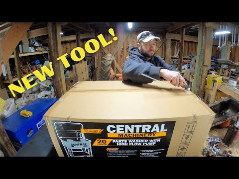 HOW TO SETUP HARBOR FREIGHT CENTRAL MACHINERY PARTS WASHER