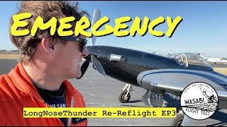 Emergency Smoke in Cockpit - LongNoseThunder Re-Reflight Ep3 - Turbine P-51 Thunder Mustang Kitplane