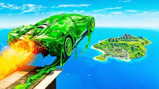 Jumping CUSTOM YOUTUBER CARS Across ENTIRE MAP In GTA 5