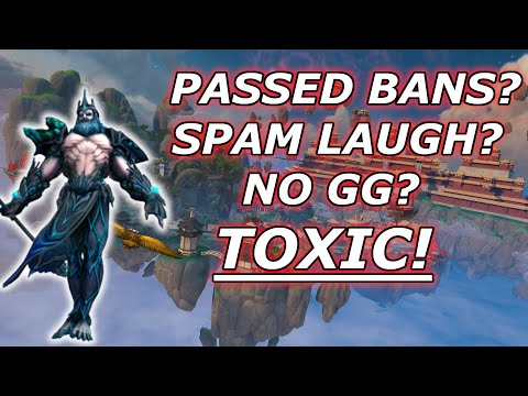 Pass Bans? Spam Laugh? No GG? TOXIC POSEIDON! - Season 8 Masters Ranked 1v1 Duel - SMITE