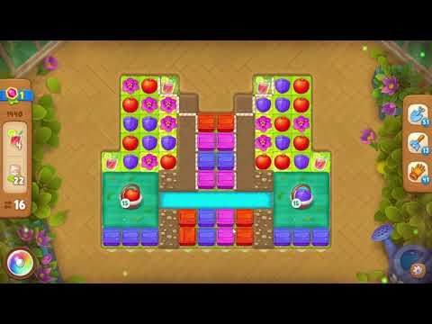 Gardenscapes 1440 Level - 16 moves - NO BooSTERS