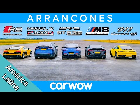 BMW M8 v Audi R8 v AMG GT 4dr v 911 vs Tesla Model X: ARRANCONES