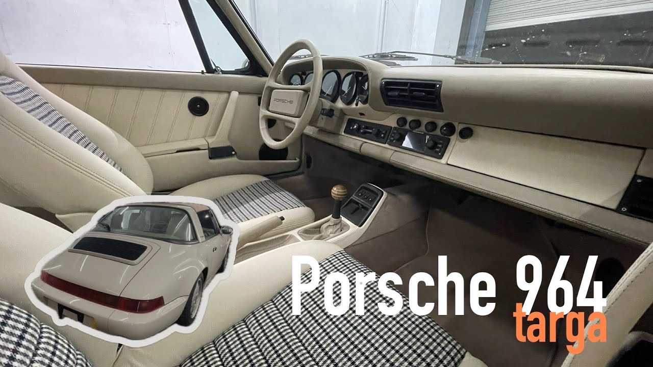 【964タルガ内装張替え】空冷ポルシェを本革とペピタでお洒落にする。