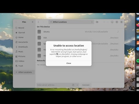 Error mounting /dev/sdb1 at /media/username - Ubuntu
