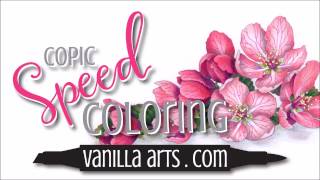 Speed Color- Copic & Prismacolor "Sakura Blossom" VanillaArts.com