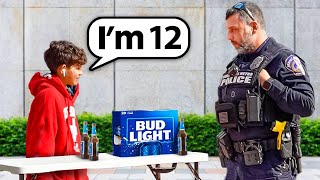 Little Kid Selling Fake Beer Prank