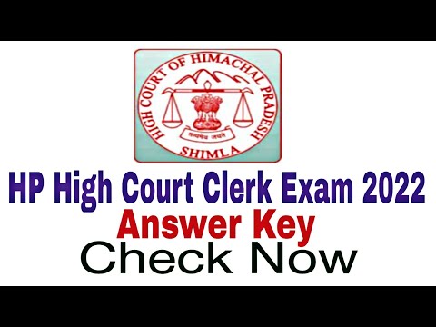 HP High Court Clerk Exam Solved Question Paper 2022।। HP High Court Clerk Exam Answer Key 2022