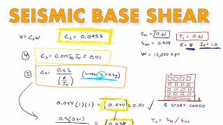 How to find Seismic Base Shear - (California Seismic 005)