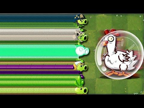 All PEASHOOTER & Other Plants VS Hamster Ball Chicken Zombie - Pvz 2 Battlez