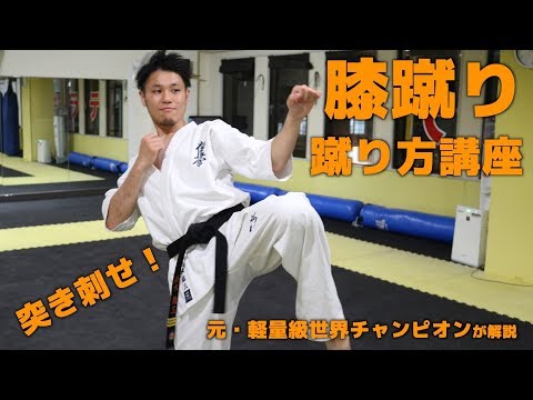 【極真空手】膝蹴りの蹴り方講座【突き刺せ！】