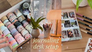 journaling desk tour + organization 🍃