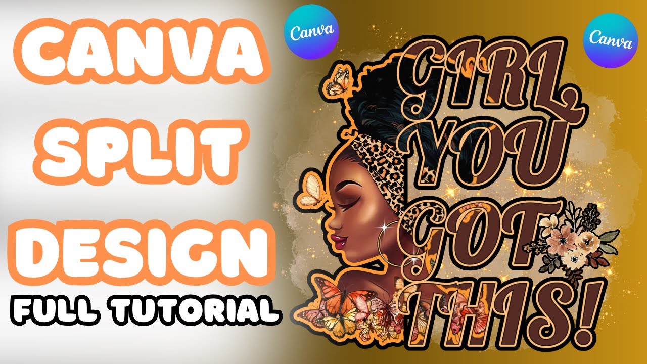 TRENDY CANVA SPLIT DESIGN | How To Make a Split Design With Text In Canva!