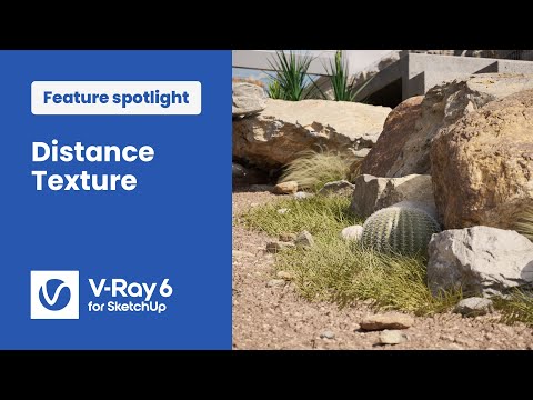 V-Ray 6 for SketchUp — Refine texture placement with Distance texture
