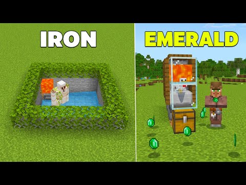 TOP 3 Farms for Beginners in Minecraft Bedrock 1.20!(Iron Farm, Emerald Farm)