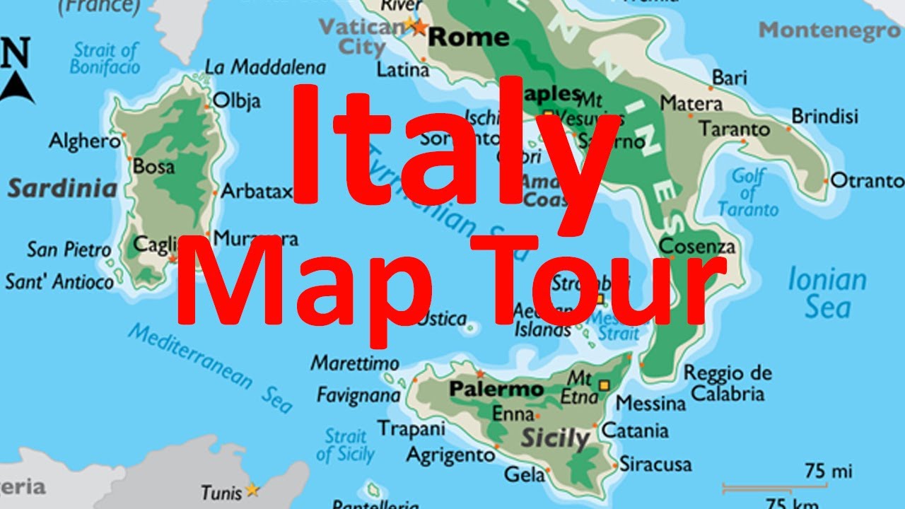 Italy Map Tour - World Geography