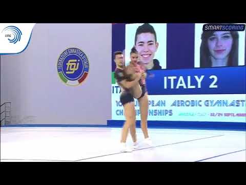 Davide NACCI & Alessandra MAGGIORE (ITA) - 2017 Aerobics Europeans, junior mixed pair final