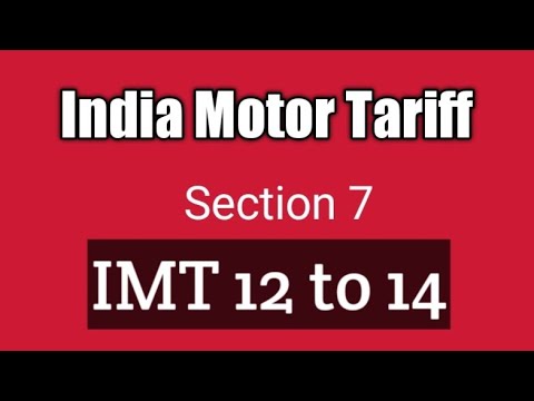 IMT 12,13,14 India Motor Tariff Motor Insurance