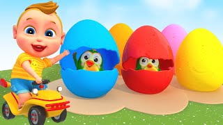 Fun Colourful Surprise Eggs Cartoon For Children - Surprise Eggs To Colors | 3D Cartoon